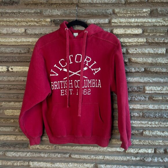 Fundy Victoria British Columbia Canada Red Hoodie Sweatshirt Size Small - Picture 8 of 8